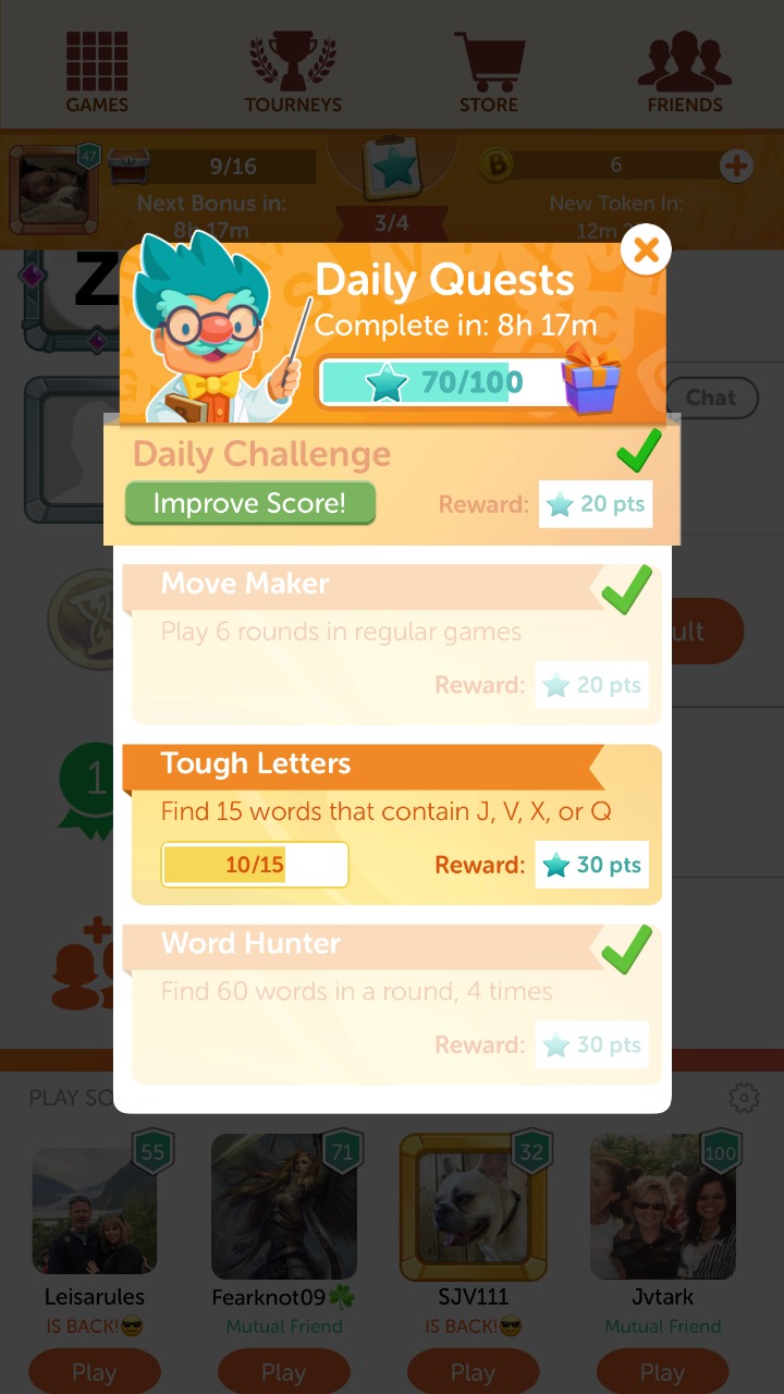 Boggle Daily Quests